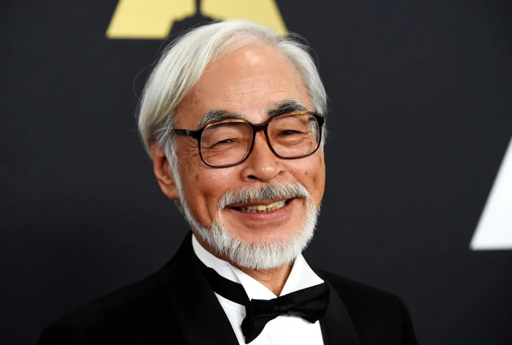 image of hayao miyazaki at the golden globes